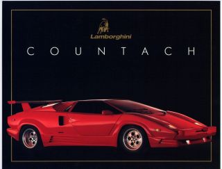Lamborghini Countach 25th Anniversary Us Leaflet Prospekt,  1988