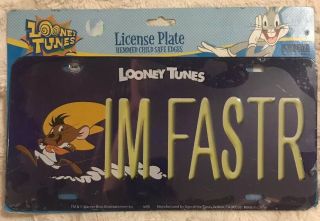 Warner Bros Looney Tunes Speedy Gonzales Im Fastr Faster Metal License Plate