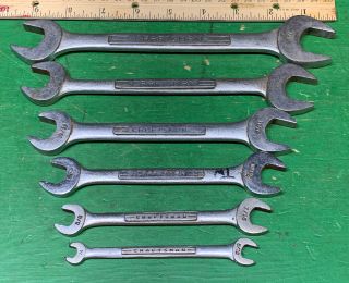 Vintage Sears Craftsman 6 Piece Wrench Set 9_4455 =v= Series Usa Made