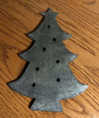 Antique Vintage Christmas Tree Tin Metal Flatback Cookie Cutter 3