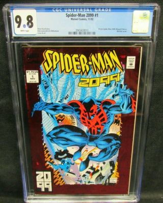 Spider - Man 2099 1 (1992) Key 1st Issue Origin Red Foil Cgc 9.  8 White Pages H809