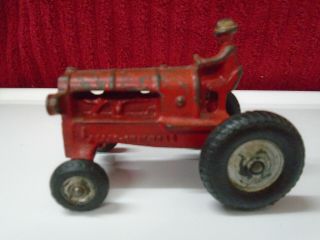 Vintage Antique Cast Iron Arcade Toys Allis - Chalmers Farm Tractor