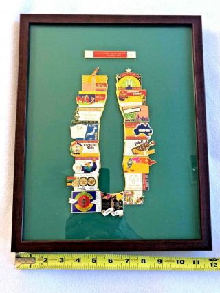 Coca Cola Olympic Games Pin Of The Day Atlanta 1996 Framed - Shape Of Coke Bottle