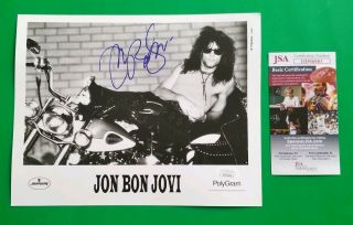 Jon Bon Jovi Signed Rare Orginal Vintage 8x10 Record Company Promo Photo Jsa