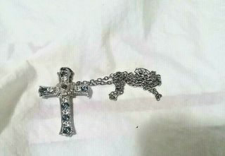 Vintage Cross Necklace With The Lord 