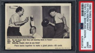 1966 Fleer The 3 Stooges 2 They Call Bowling Psa 9 Pop 15 (only 1 Higher) 5429