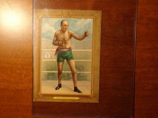 1910 1911 T9 Turkey Red Cabinet Card Boxing Jack Sullivan Cl Back 56