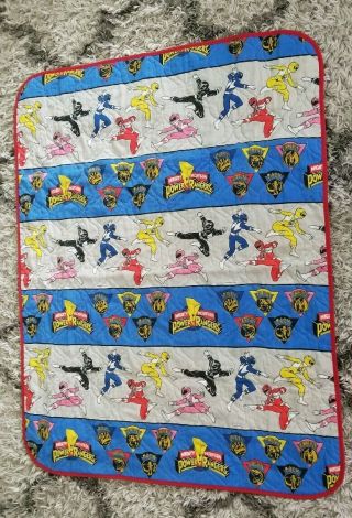 Vintage 90s Power Rangers Blanket Comforter 1994 - Awesome