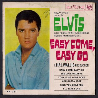 Elvis Presley · Easy Come,  Easy Go · 6 Tracks Ep Rare 45 · Made In Portugal Ep