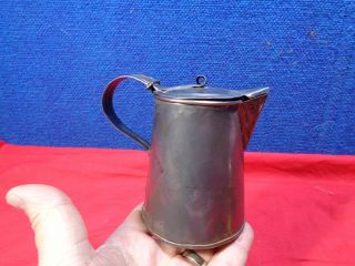 Antique Primitive Civil War Era Diminutive Soldered Tin Coffee Pot