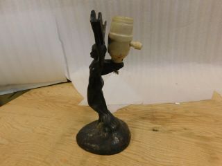 Antique Art Deco Nude Woman Table Lamp 9.  5 