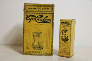 Antique Vapo - Cresoline Oil Lamp Burner & Box Cresolene Oil