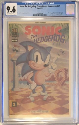 Sonic The Hedgehog 1 Cgc 9.  6 1st Print Promo Comic Nm