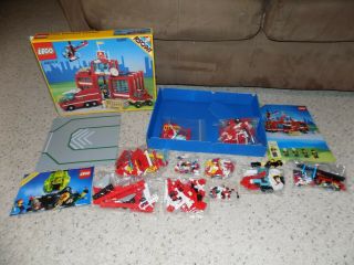 Complete Vintage Lego 6389 Fire Control Center Most W/ Box Mini Figures