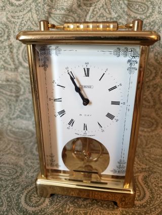 Vintage Aug.  Schatz & Sohne No.  59 Brass Mantle Clock 8 Day