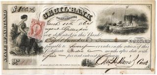 Civil War 1864 Maryland Certificate Of Deposit $800 Cecil Bank Ornate