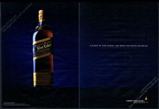 2006 Johnnie Walker Blue Label Scotch Whisky Bottle Photo Vintage Print Ad
