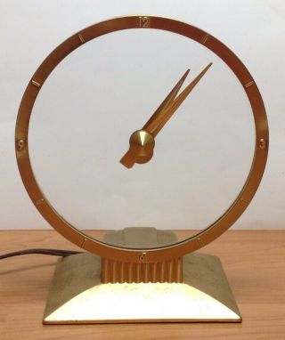 Vintage Jefferson Golden Hour Art Deco Electric Mystery Clock