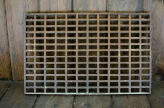 Vintage Antique Wooden Floor/wall/vent/air Grate