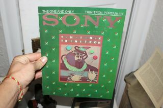 Vintage Sony Think Trinitron Xmas Advert Pamphlet Brochure Booklet Leaflet Paper