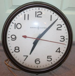 Vintage General Electric School Clock Model 2912b