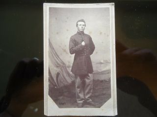 1860’s Us America Civil War Soldier Cdv Photo