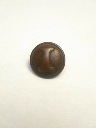 Authentic Civil War Confederate Infantry Block I Button Cast Bronze Csa
