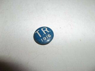 Rare Vtg 1916 Theodore Roosevelt Tr Political Campaign Pinback Button - 3/8 "