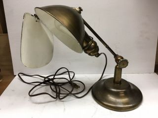Antique Industrial Brass Jewelers Lyhne Lamp