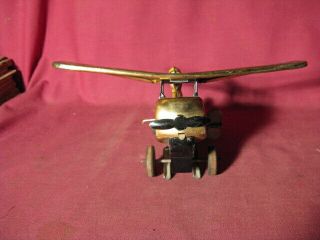 Vintage Louis Marx Tin Wind Up Looping Roll Over Airplane. 3