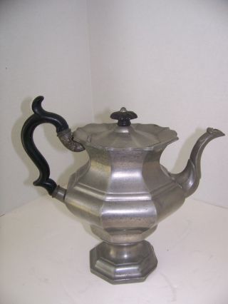 Antique James Dixon & Sons Pewter Tea Pot 19th C -