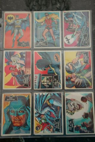 1966 Topps Black Bat Batman Card Full Set 55/55