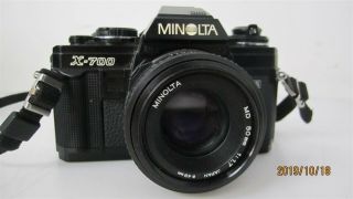 Vintage Minolta X - 700 Film Camera W/50mm F/1.  7 Lens P/r