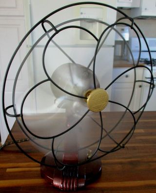 Vintage Electric Fan Art Deco Fan Northeast Restored Oscillating Fan