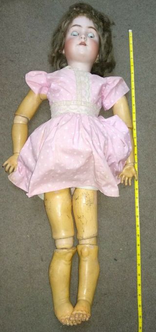 Very Rare German Bisque Head Doll 31 " Simon & Halbig Heinrich Handwerck Child 6