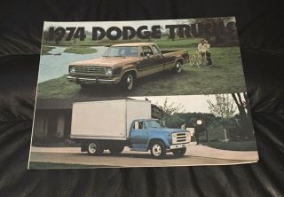 1974 Dodge Trucks Full Line Vintage Dealer Sales Brochure Poster