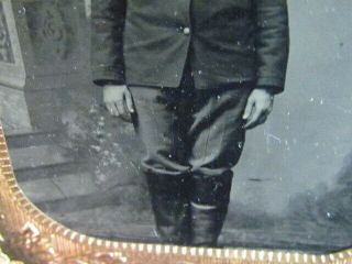 Civil War Cavalry soldier tintype photograph & case 3