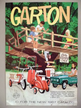 Garton Wheel Toys 2 - Page Print Ad - 1967 Pedal Cars,  Bikes