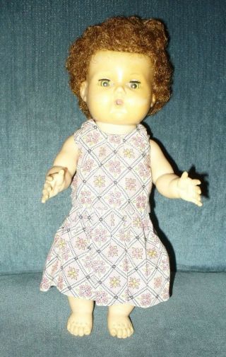 12 " Vintage 1950s Tiny Tears Baby Doll Rubber / Early Vinyl - American Character