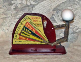 Vintage Style Brower Mfg Co Jiffy Way Poultry Egg Scale Chicken Farm
