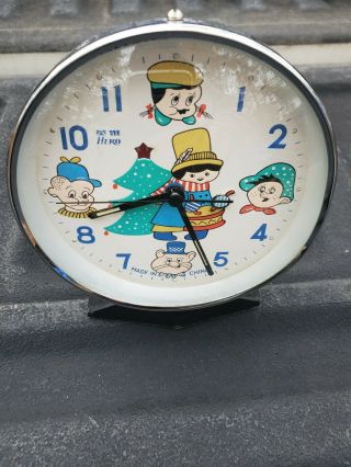 Vintage Hero Mechanical Alarm Clock Chinese Animated Christmas Themed