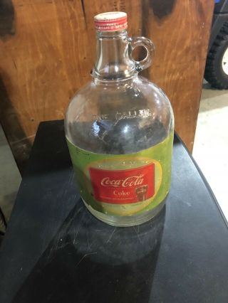 Vintage Coca Cola Soda Fountain Syrup One Gallon Jug Paper Label