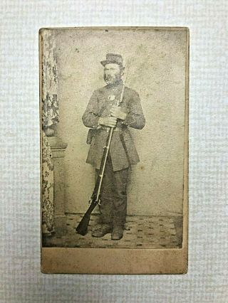 Civil War Cdv of Union Soldier in Uniform (1860 ' s) 3