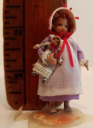 Niada Artist Irma Park " Little Kate " 2 1/2 " Miniature Doll Signed