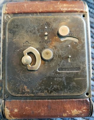 Vintage Cyma Amic Swiss Made Desk Alarm Clock 10 Ten Jewels Model Depose 3