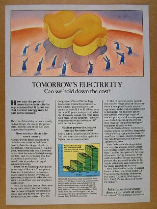 1984 Nuclear Atomic Energy Awareness Jean - Michel Folon Art Vintage Print Ad