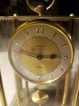 Vintage Schmid Schlenker 8 day Carriage Clock 4 Jewels 2