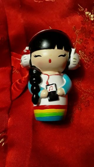 Sanrio 2011 Momiji " Gigi " Wooden Kokeshi Doll Japanese