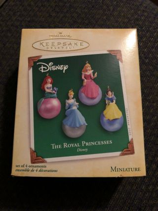 2005 Hallmark Keepsake Ornaments - The Royal Princess - Disney - Set Of 4 - Mini