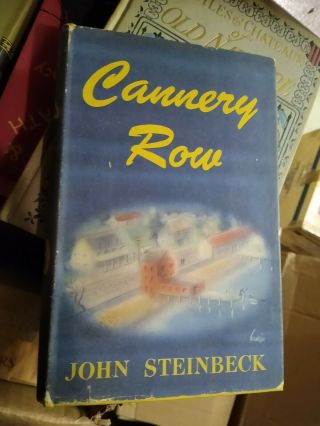 Vintage 1945 1st Ed " Cannery Row " By John Steinbeck Hc Dc Pub.  Viking Press